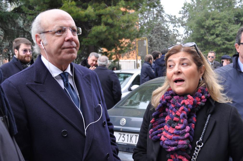 Marasco con la moglie Edivige Sica