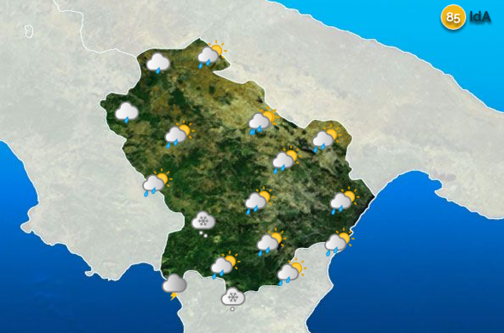 La situazione in Basilicata giovedì 5 Gennaio