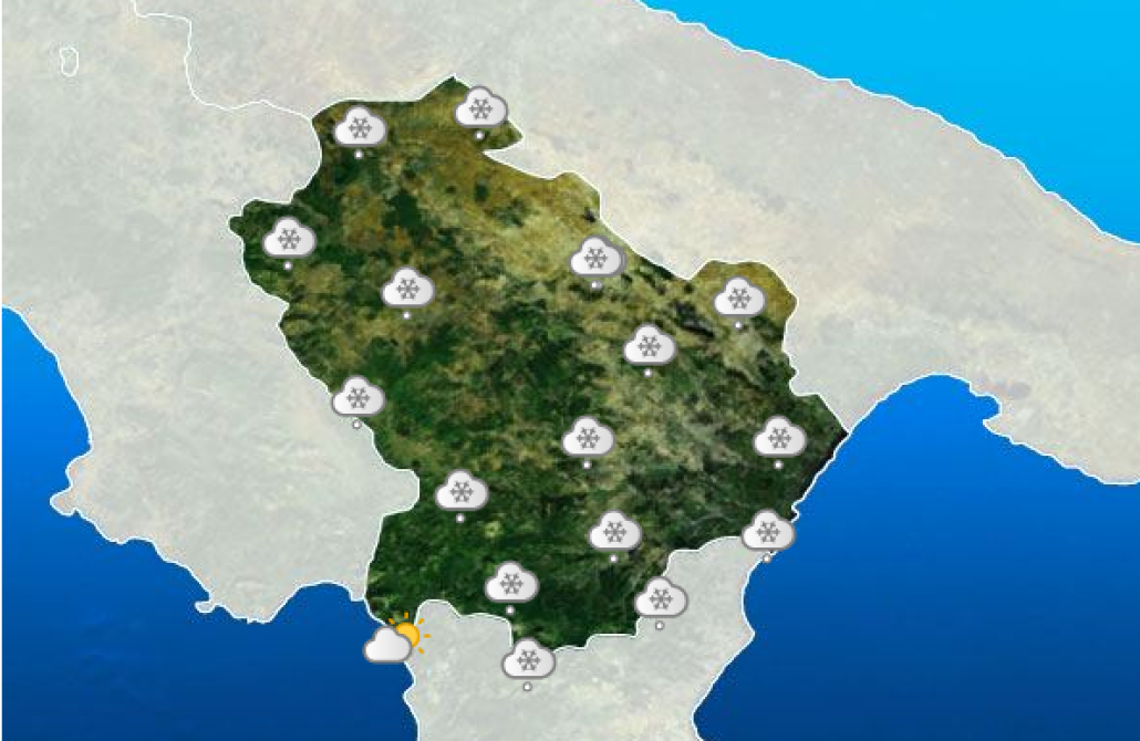 La situazione in Basilicata venerdì 6 Gennaio