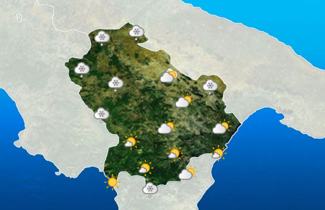 La situazione in Basilicata sabato 7 Gennaio