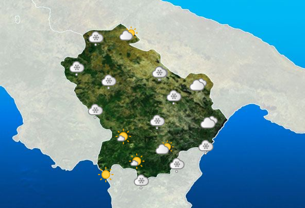 La situazione in Basilicata domenica Gennaio