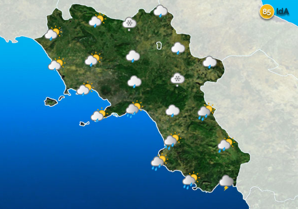 La situazione in Campania giovedì 5 Gennaio