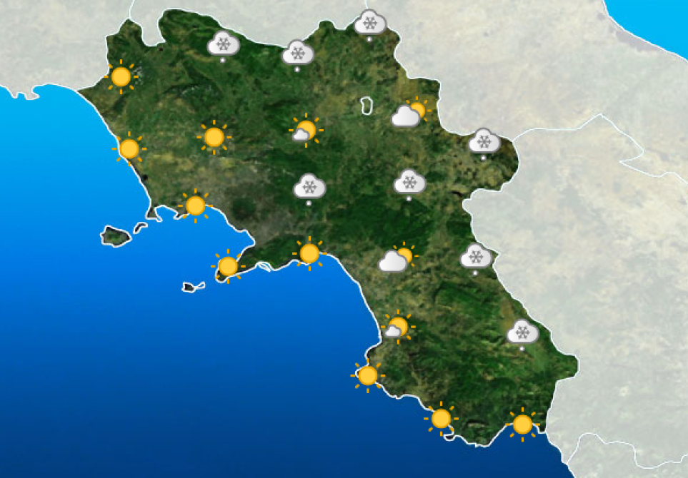 La situazione in Campania sabato 7 Gennaio