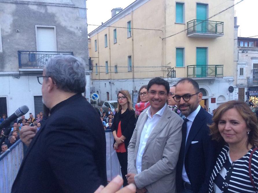 con Raffaele Piemontese, Colomba Mongiello e Michele Emiliano