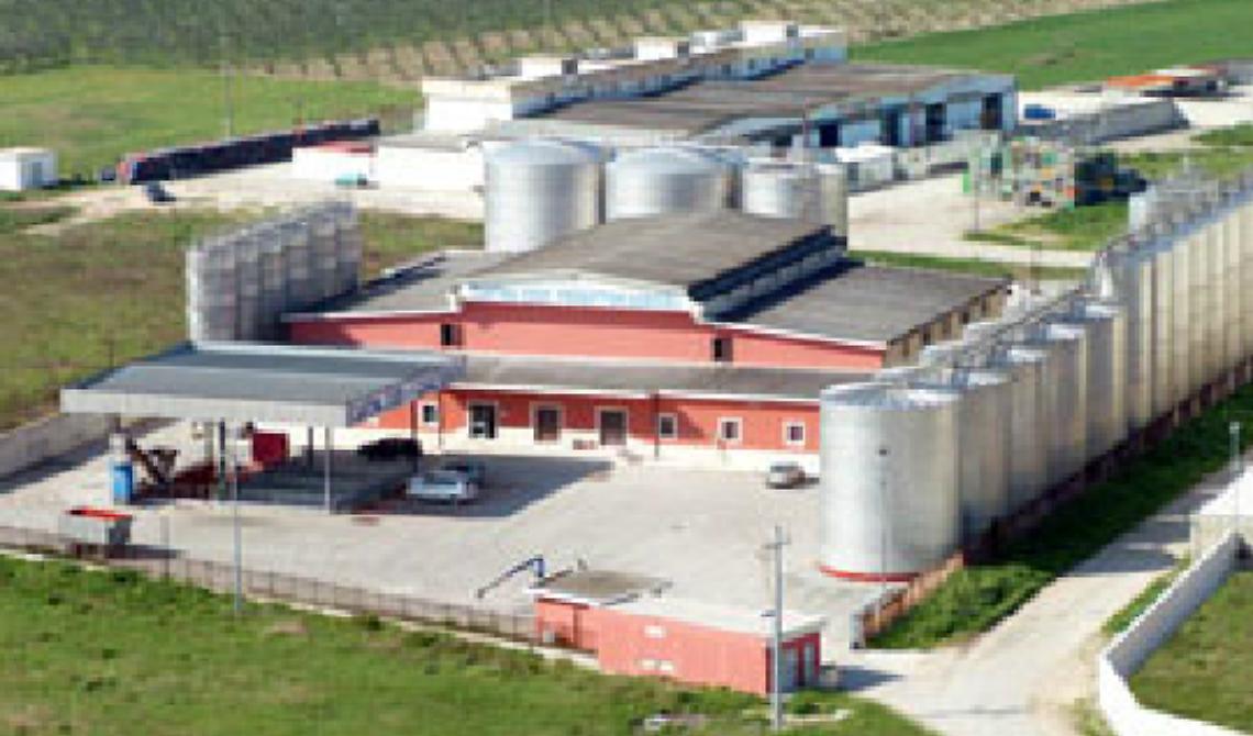 Il piazzale della Cantina Casaltrinità di Trinitapoli, sottoposto a sequestro