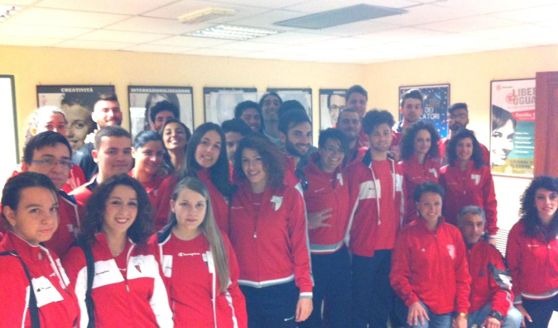 La carica dei 30 atleti dell'università di Foggia: «Mettetecela tutta, siate un esempio per gli altri studenti»