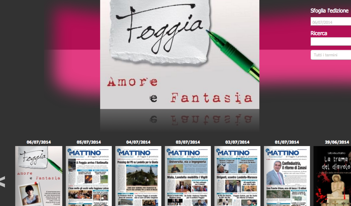 Per 1 libro a 1 euro della domenica de "Il Mattino" oggi c'è "Foggia, Amore e Fantasia"