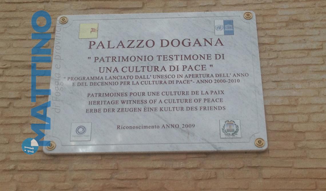 Oggi, 14 Luglio 2013, Palazzo Dogana (sede della Provincia) riceve il sigillo Unesco di "Monumento della pace"