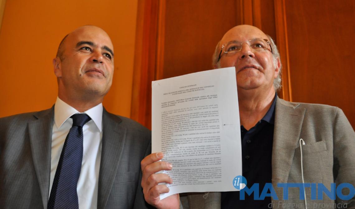 Marasco presenta il ricorso, Di Pardo chiede l'annullamento delle elezioni a Foggia