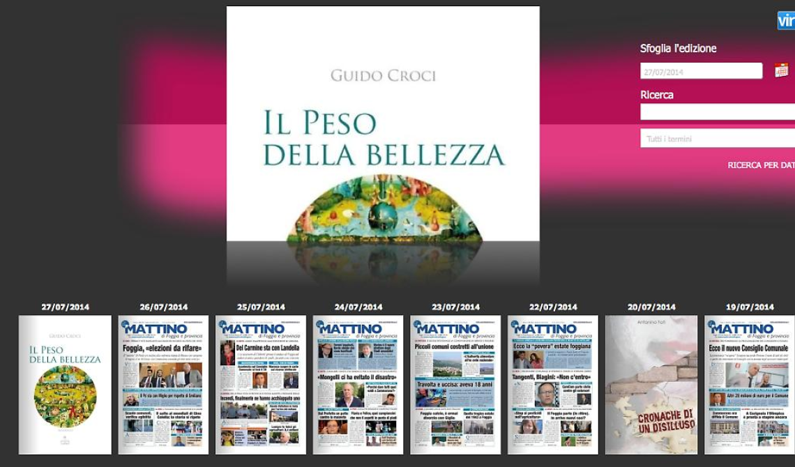 Per 1 libro a 1 euro della domenica de "Il Mattino" c'è "Il peso della bellezza", di Guido Croci