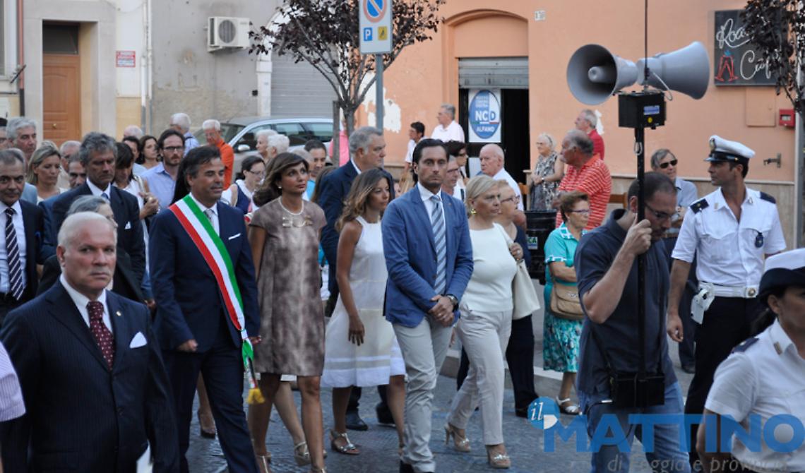 La prima volta da Sindaco di Landella alla processione della Madonna dei Sette Veli

