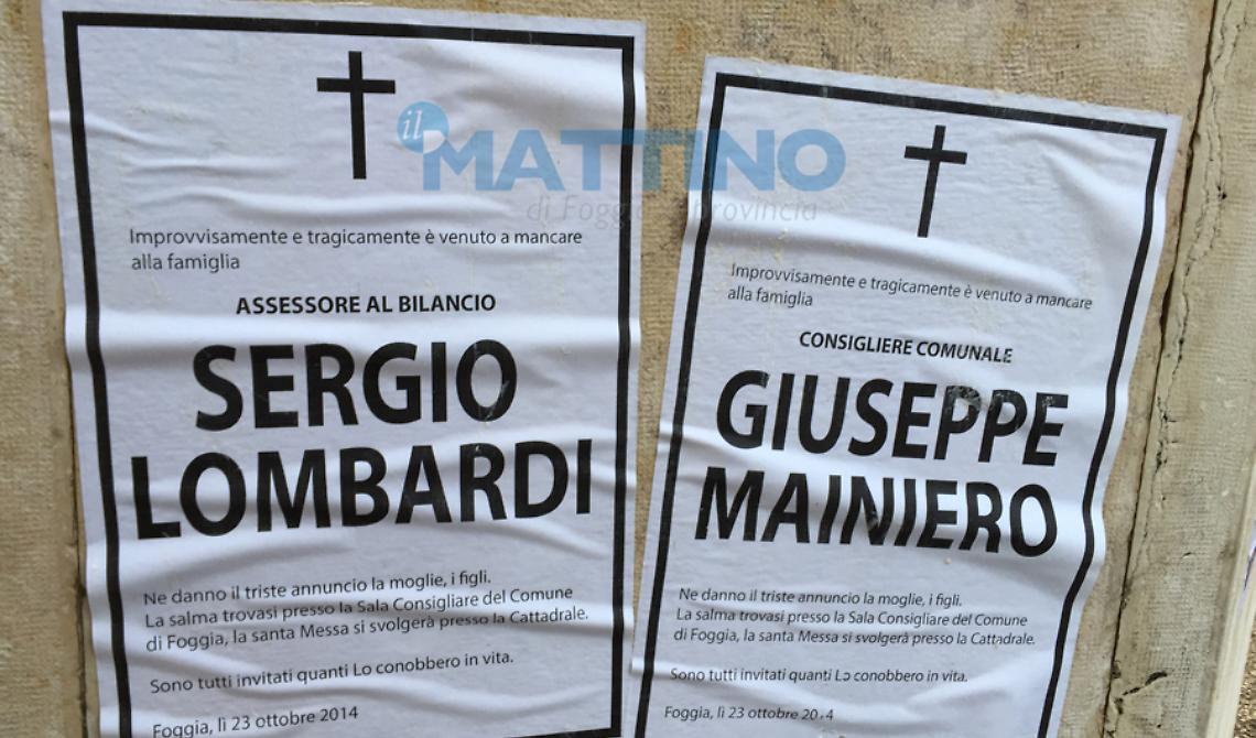 Foggia, l'assessore al bilancio Lombardi e il consigliere Mainiero minacciati di morte