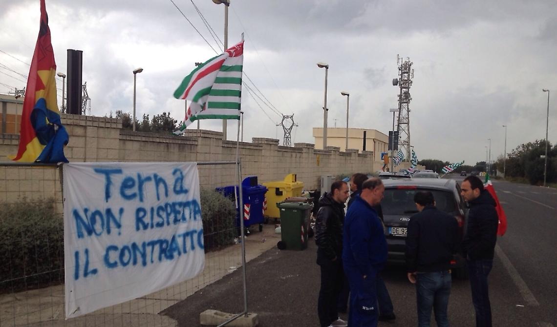I lavoratori della Terna sul piede di guerra