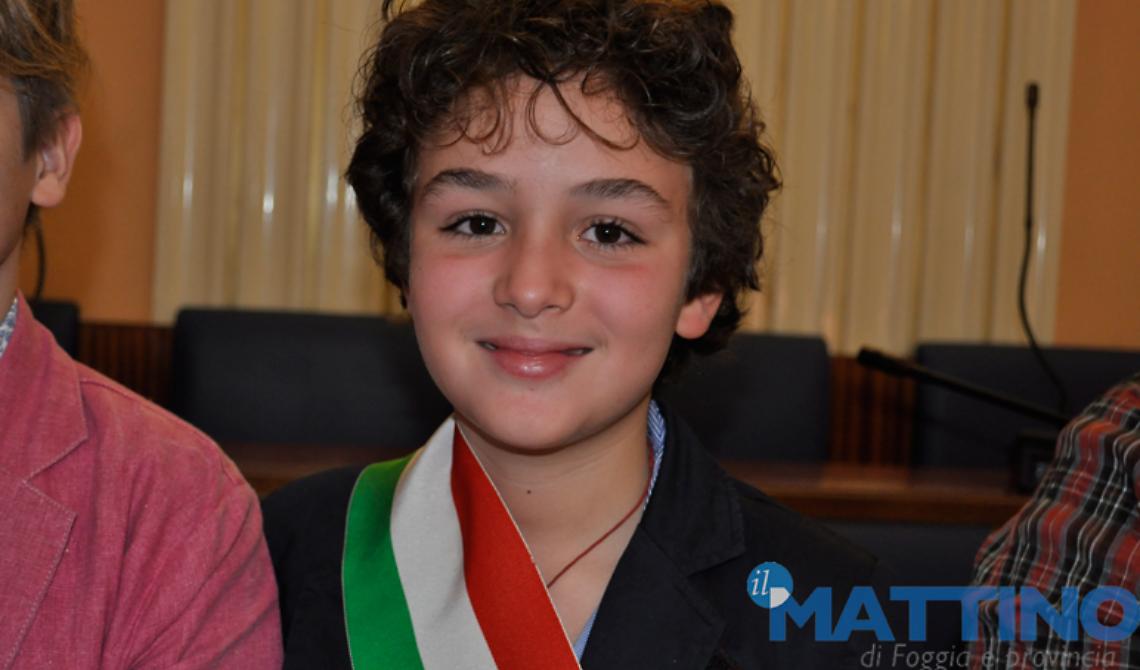 Ecco il nuovo sindaco junior di Foggia: Giacomo Curato, 11 anni, dell'Alfieri