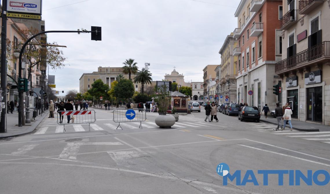 Foggia, ora l'ampliamento dell'isola pedonale è definitivo