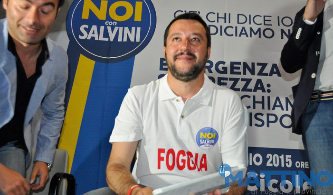 Salvini avalla l'operato di chi governa la Lega in Puglia: «Chi fa polemiche è fuori»