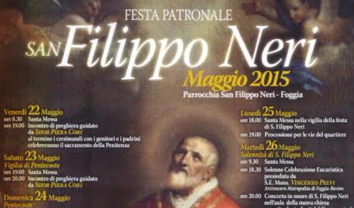 San Filippo Neri, a Foggia una festa lunga cinque giorni