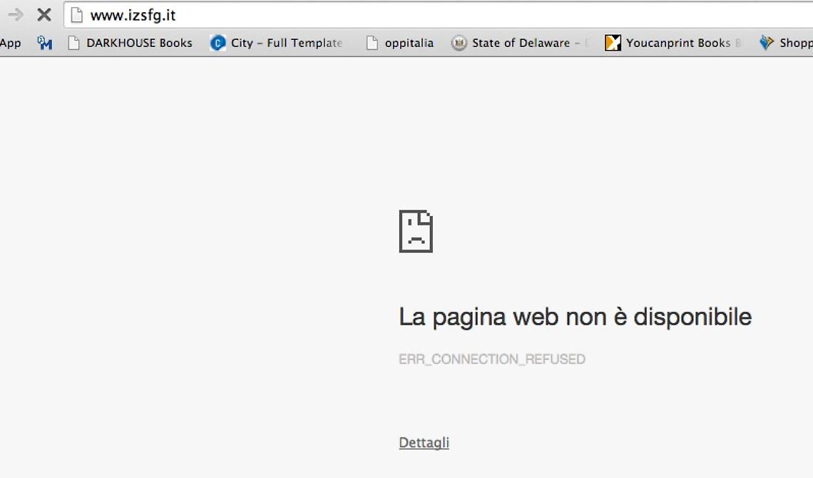 Lo Zooprofilattico di Foggia oscurato sul web