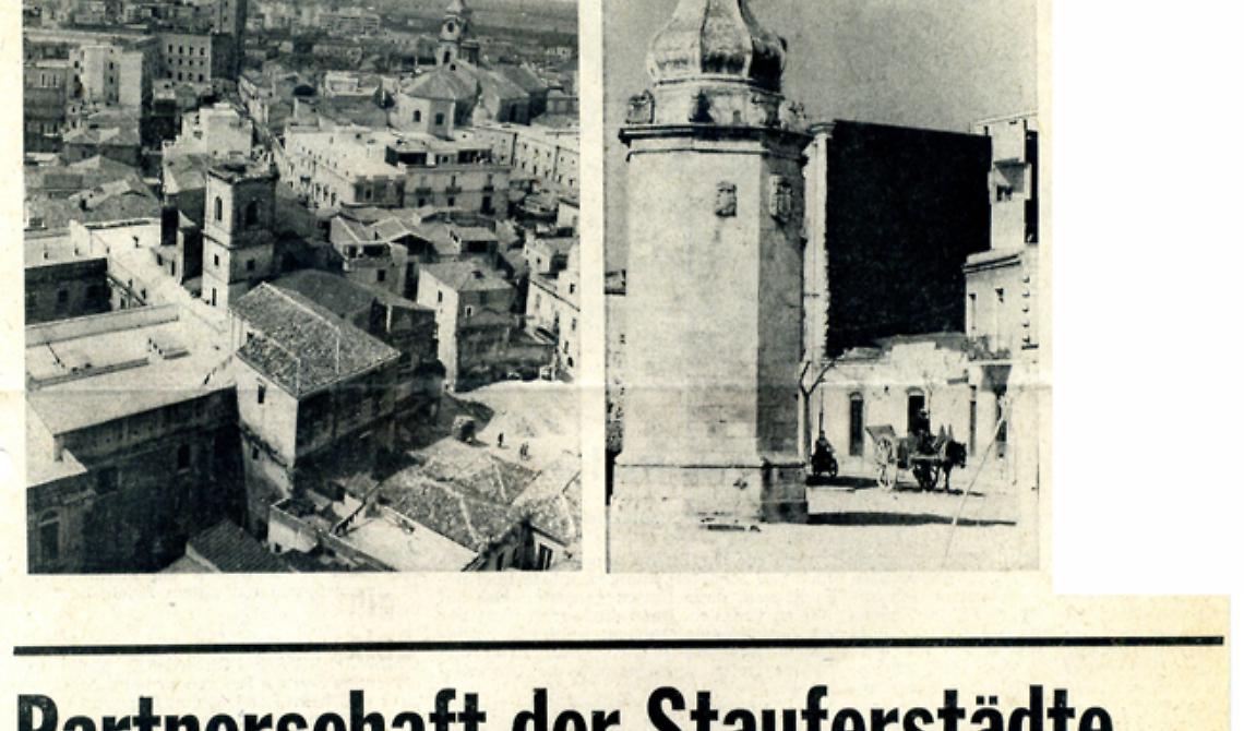 Oggi, 28 Giugno 1971, Foggia e Göppingen diventano gemelle