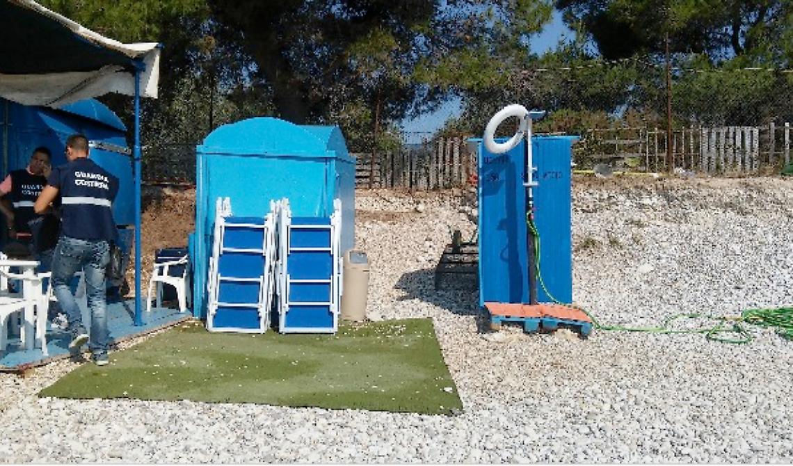 Mattinata: sequestrato stabilimento balneare abusivo