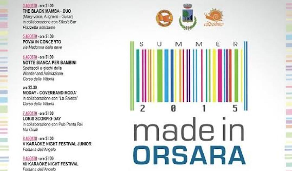 Made in Orsara, tutte le date dell’agosto orsarese
