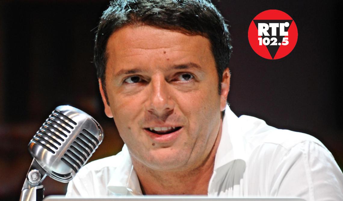 Renzi a Rtl: «Sud, chiameremo gli enti locali a impegni precisi per rilanciarlo»