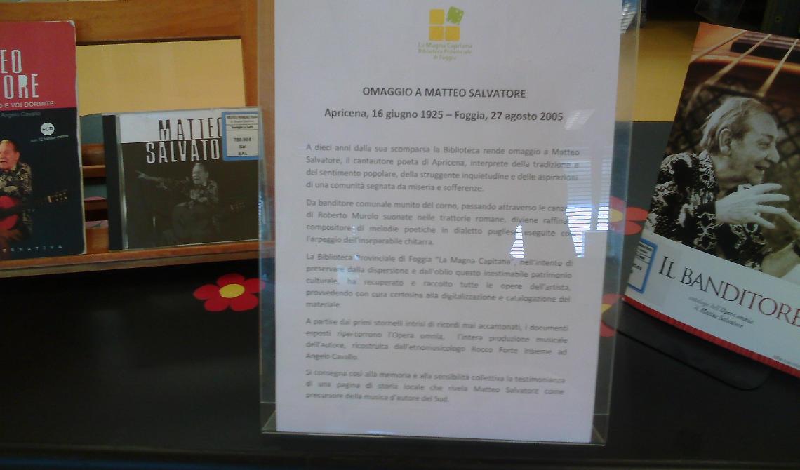 “La Magna Capitana” rende omaggio al cantastorie Matteo Salvatore