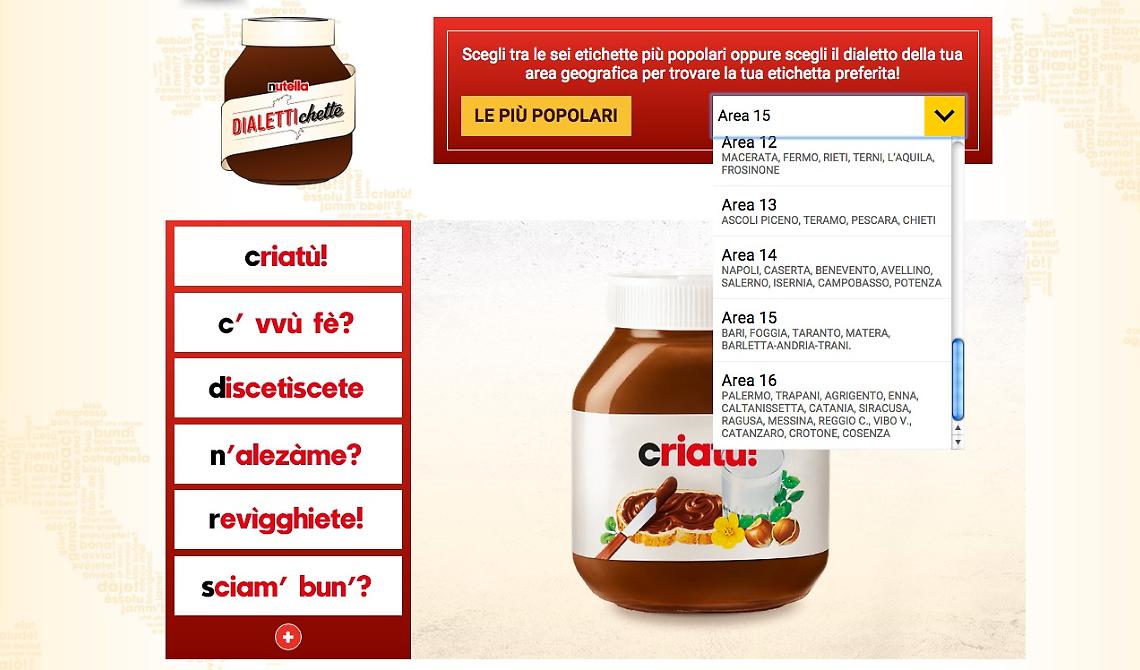 Nutella si fa bella coi dialetti, ma è amara con Foggia