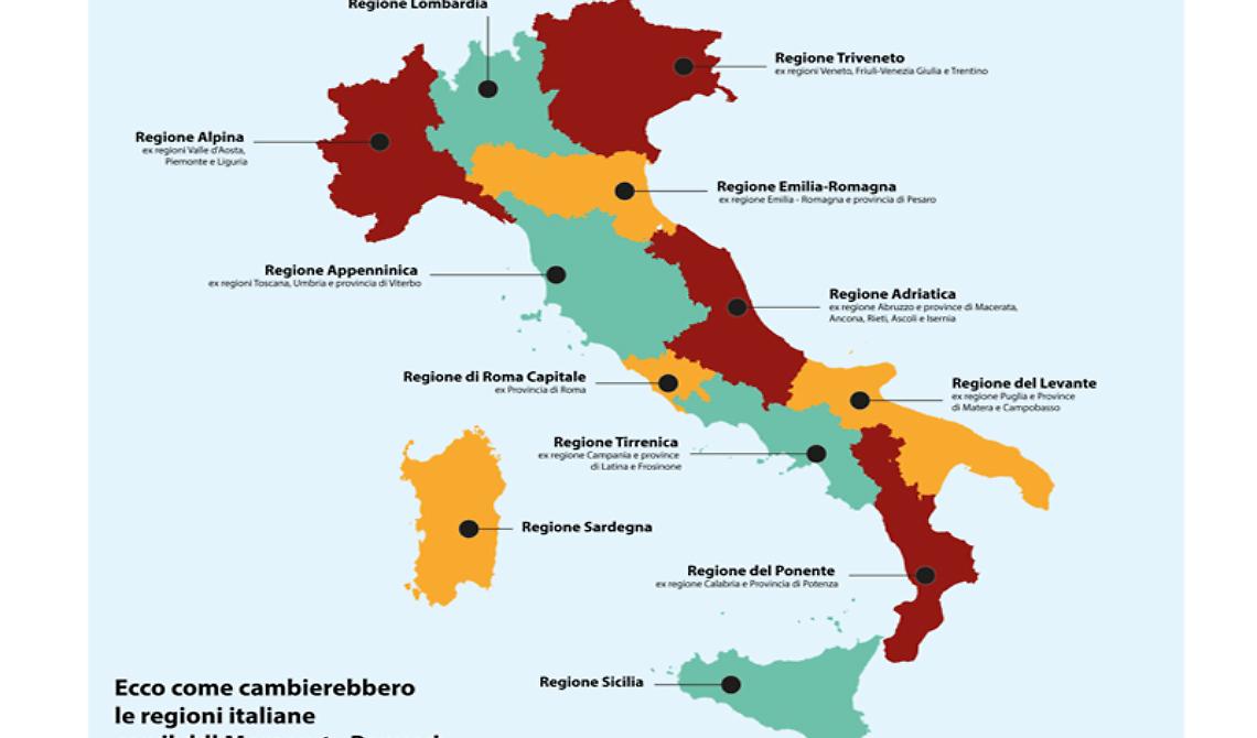 Foggia con Matera e Campobasso. Così Renzi vuole rimettere mano alle Regioni. Emiliano: «Io ne lascerei solo tre»
