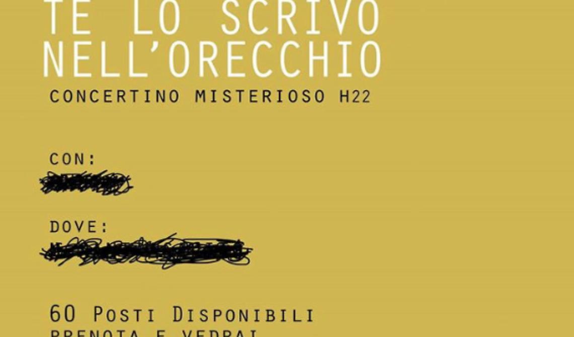 ‘Te lo scrivo nell’orecchio’. Il concertino misterioso organizzato dall’associazione Mediterraneo è Cultura