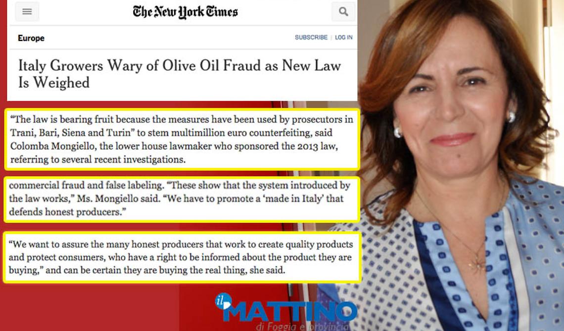 "Ms. Mongiello said". Così Colomba conquista il New York Times