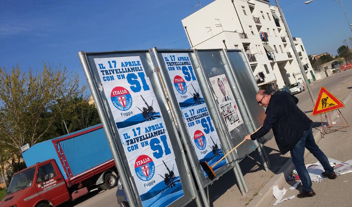 Massimiliano operaio UDC del SI per il referendum anti-trivelle