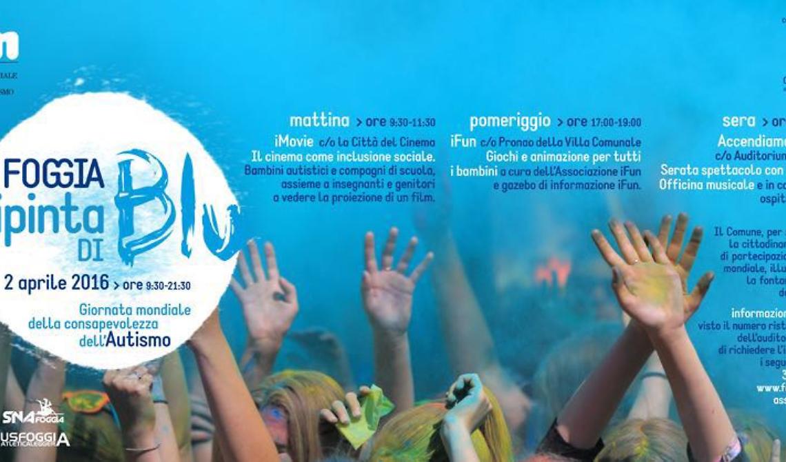 Foggia 'dipinta di blu' per la giornata sull'autismo