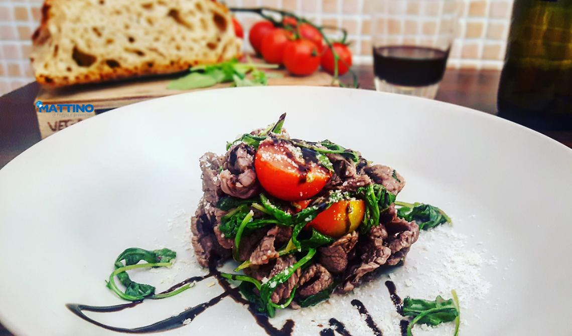Straccetti di rucola e la sorellina è servita