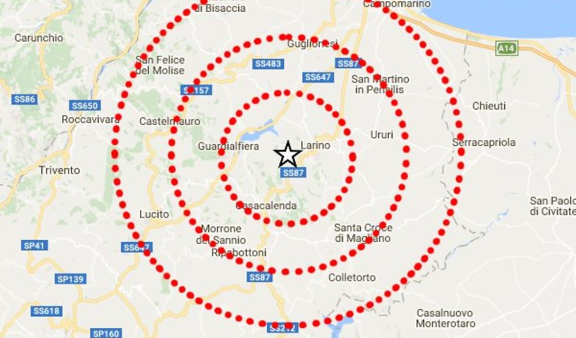 Scossa di terremoto in Molise, paura nel Vastese