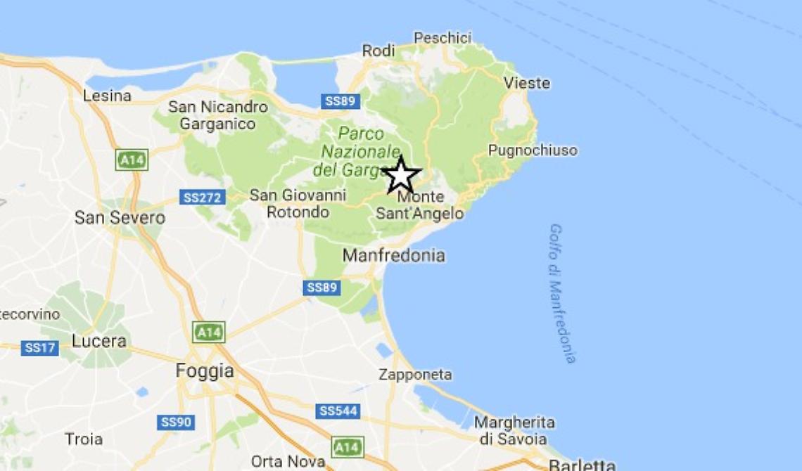 E il Gargano "balla": scossa di terremoto tra Monte S. Angelo e Manfredonia
