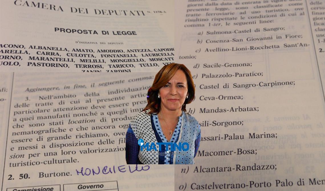 La Rocchetta-Avellino è ora ferrovia turistica per legge, con l'emendamento della Mongiello