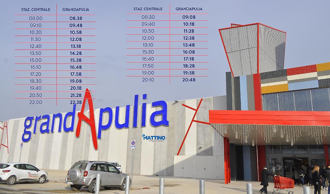 GrandApulia raggiungibile anche con i bus dell'Ataf