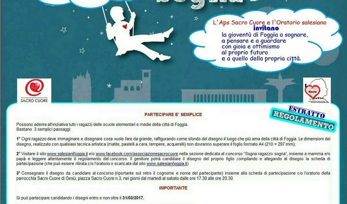 "Sogna, ragazzo, sogna": torna il concorso artistico per elementari e medie promosso dal Sacro Cuore