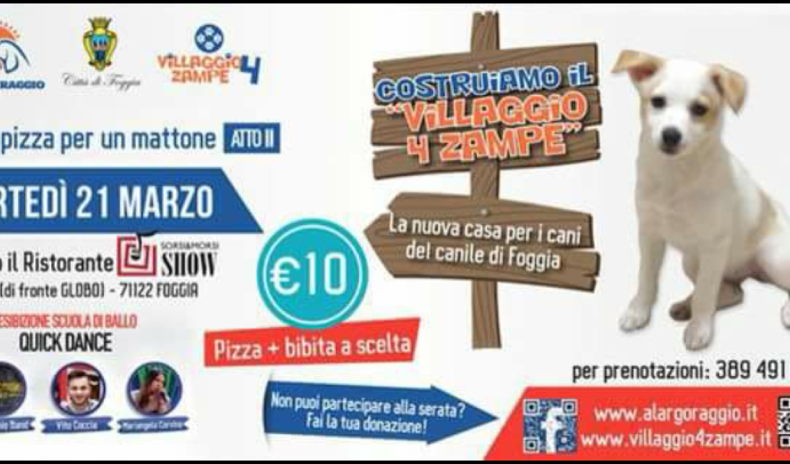 Pizza e ballo per i cani di Foggia
