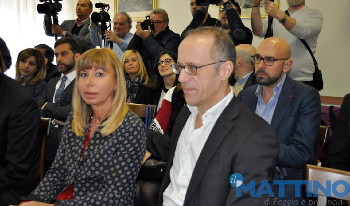 Landella saluta De Castris: il procuratore più giovane d'Italia al suo arrivo a Foggia, quattro anni fa