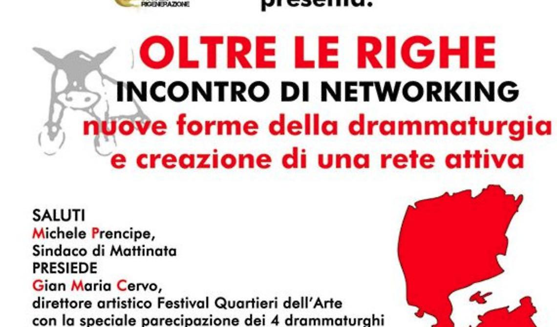 A Mattinata si va "Oltre le righe": alla ricerca di nuove forme della drammaturgia contemporanea, "in memoria di Matteo Latino"