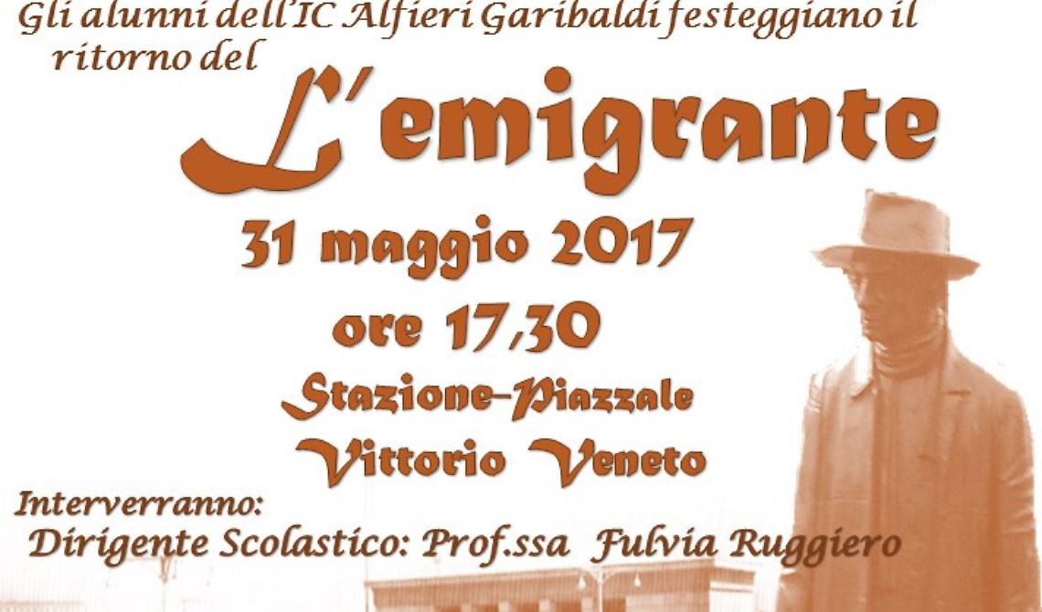 Scuola “Alfieri-Garibaldi”, Rotary e associazioni salutano il ritorno dell' "Emigrante"