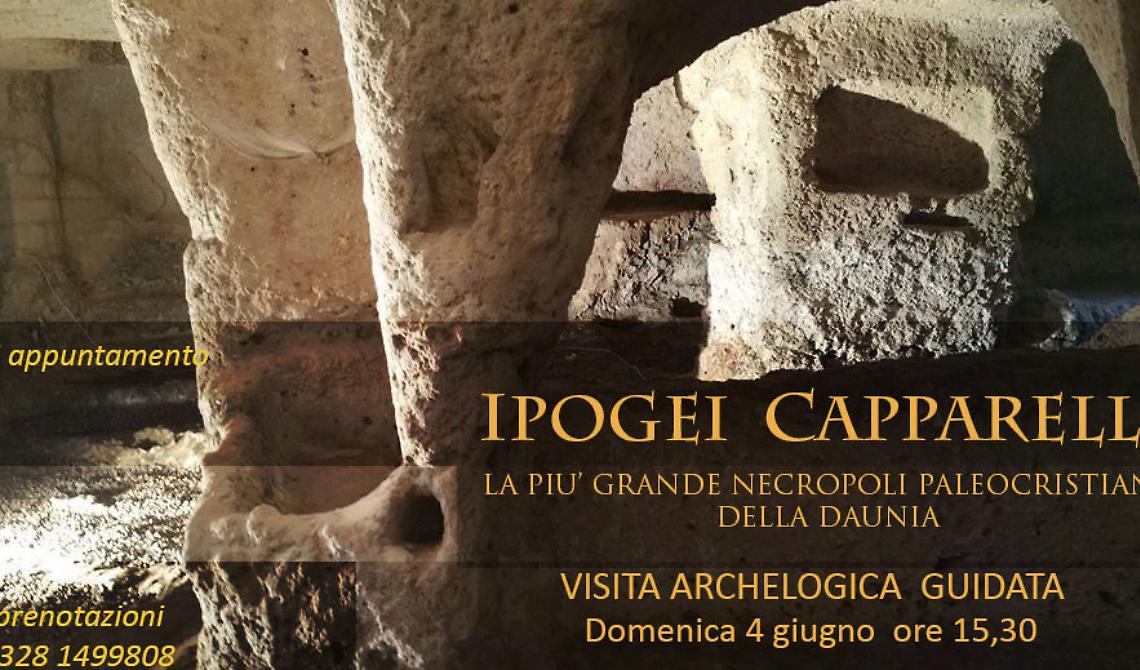Organizzata una visita archeologica degli Ipogei Paleocristiani Capparelli,  le antiche "Grotte di Siponto" 