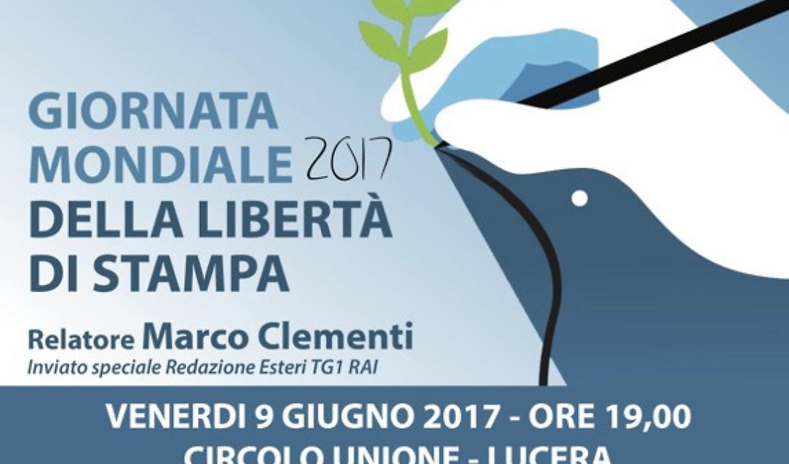 Il Club Unesco di Lucera celebra la "sua" Giornata Mondiale della Libertà di Stampa con Marco Clementi, giornalista RAI