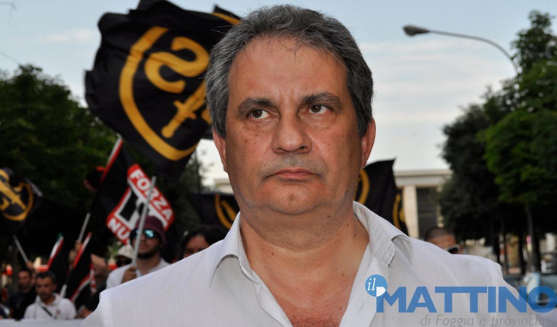 Roberto Fiore, segretario nazionale di Forza Nuova, a Foggia per presentare l'"Italia agli italiani"