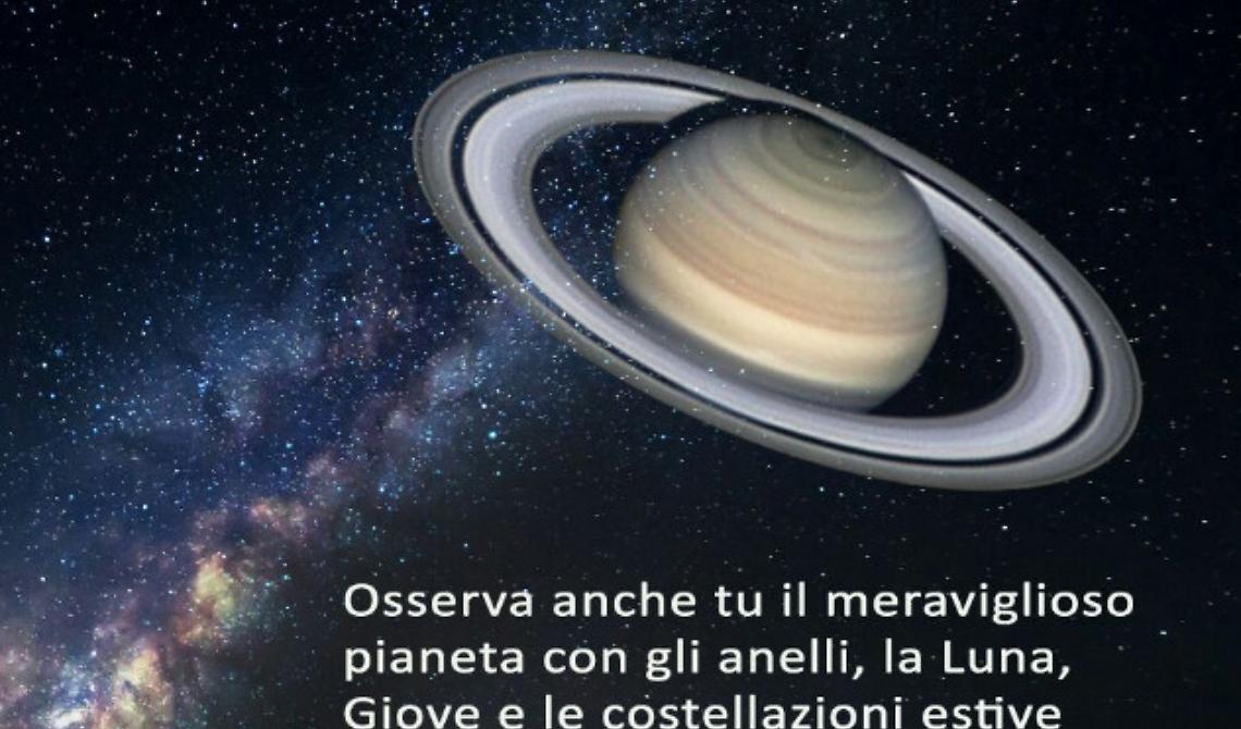 Lunedì 10 luglio a Foggia, una sera con Saturno a Parcocittà, “... a riveder le Stelle”