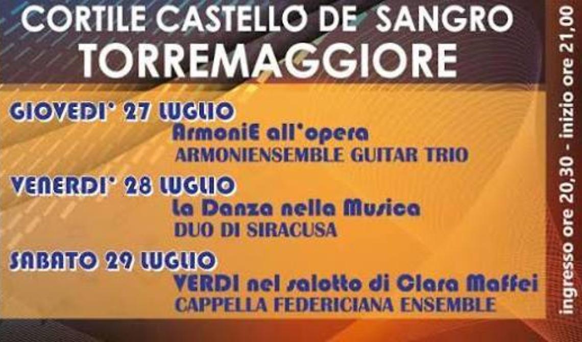 Nel Castello Ducale di Torremaggiore la prima edizione del “Castel Fiorentino Festival”