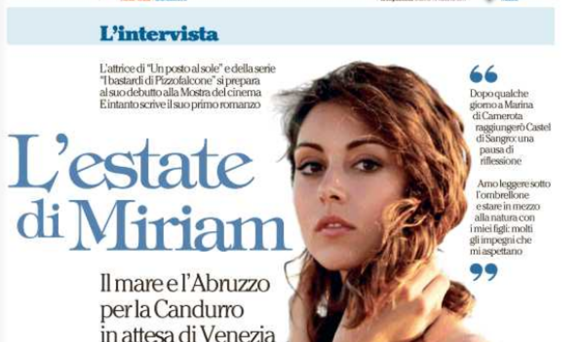 L'estate di Miriam Candurro, tra Nova Siri e il Cilento