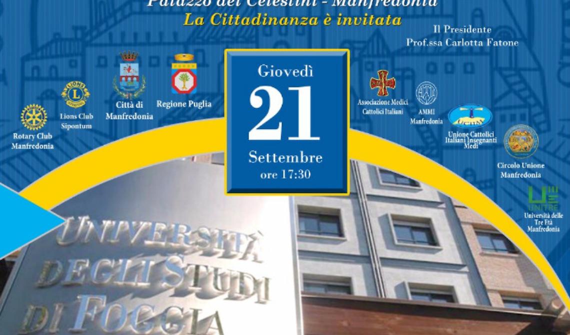 Manfredonia, il Rettore Ricci farà un bilancio del rapporto tra Università di Foggia e Territorio 